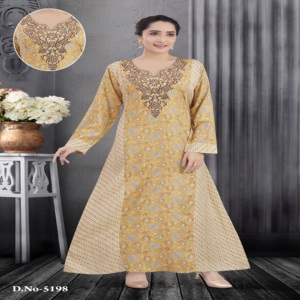 Elegant Mix & <b>Match</b> Panel Style Kaftan/Jalabiya With Embroidery & Diamond Work– Luxury Mukhawar Arabic Gown for Global Export - Product Image 2