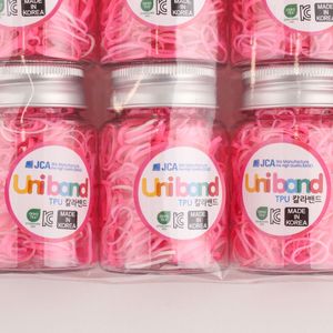 Bandas elásticas para el cabello Uniband de TPU hechas en Corea, lazos para el cabello unisex casuales, empaquetadas en botella. - Product Image 3