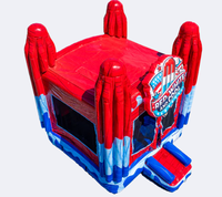 Château gonflable et structure de jeu gonflable en PVC de qualité commerciale avec garantie de 2 ans, installation facile pour les fêtes en plein air et les événements professionnels