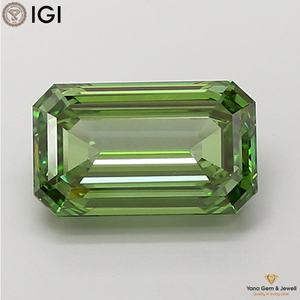 เพชรทรงมรกต 5.00 กะรัต สีเขียวแฟนซี ความใส VS1 ผลิตด้วยวิธี CVD พร้อมใบรับรอง IGI สำหรับเป็นของขวัญงานแต่งงาน - Product Image 1