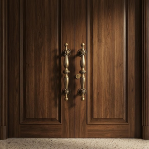 Poignée de porte moderne en laiton massif Baron |   Poignée de porte d'entrée vintage de luxe |   Matériel de quincaillerie de porte d'hôtel durable pour l'extérieur - Product Image 2