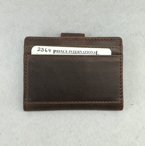 Cartera de Cuero Crazy Horse Vintage para Hombre, Tarjetero con Bloqueo RFID, Delgada, Personalizable con Logotipo, Productos al por Mayor, Precio de Fábrica - Product Image 4