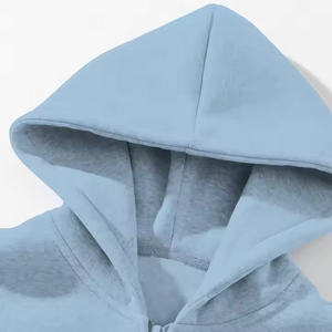 Vente en gros de sweats à capuche de haute qualité, respirants, en coton mélangé uni, avec logo personnalisé imprimé, pour hommes et femmes, 350g - Product Image 2