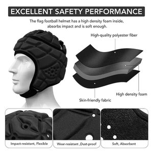 Casque de protection souple pour enfants et jeunes, avec mousse EVA absorbant les chocs, double protection sportive pour le rugby à drapeaux - Product Image 5