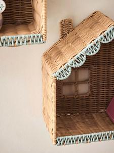High Quality Natural Rattan House <b>Wall</b> <b>Shelf</b> Handmade Wicker <b>Floating</b> <b>Shelf</b> Kids Nursery Room <b>Wall</b> Decor Display Organizer OEM - Product Image 2