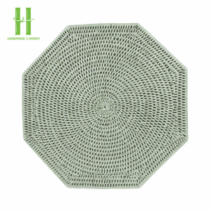 Vajilla de Lujo de Vietnam, Mantel Redondo de Ratán Tejido Natural, Decoración Boho de Ratán para Mejorar la Experiencia Gastronómica - Product Image 5