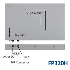 Monitor Industrial Marino con Pantalla Táctil IP67 Resistente al Agua (PCAP/Resistiva), Atenuación Automática, Control Remoto IR, Carcasa de Aluminio - Product Image 3