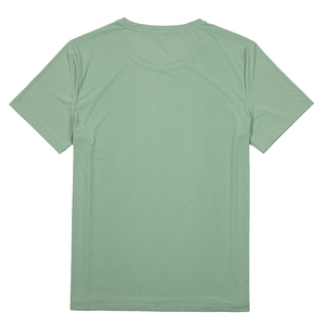 T-shirt en coton blanc à manches courtes et col rond pour homme, coupe classique, couleur unie, tissu tricoté respirant - Product Image 4