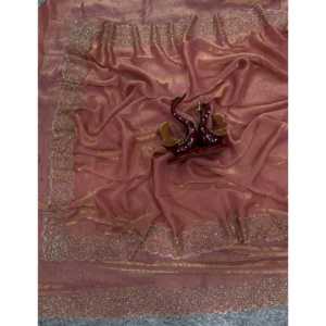 Sari de diseñador con impresionante vestido de carrera Jarkhan Diamond - Product Image 4