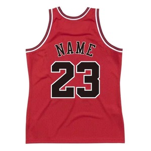 Maillot de basket-ball rouge personnalisé, noir, nom et numéro 23, imprimé par sublimation, respirant, léger, unisexe, taille adulte, maille 3D - Product Image 2