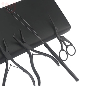 Kit de Coiffure Classique en Acier Inoxydable : Anneaux de Couleur, Perles, Pince à Ouvrir/fermer, Pince à Boucle, Ciseaux à Boucle, Doré - Product Image 3