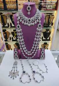 Elegant High Quality SILVER Plated Bridal Engagement Wedding Anniversary Party Gift Ethnic Fashion Rhodium Plated Jewelry <b>Set</b> - Product Image 5