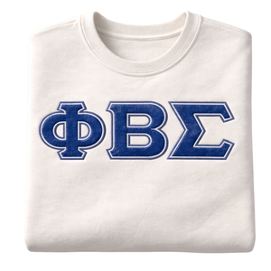 Phi Beta Sigma <b>Neutral</b> Pocket Chenille Crewneck Greek Fraternity Apparel with Classic Chenille Design Premium Comfort and Style - Product Image 6