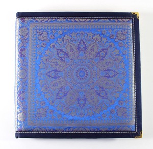Customizable Decorative Shuttle Woven Fabric Made In Coloured <b>Silks</b> And With Gold And Silver Threads Corners Of The Journal - Product Image 3