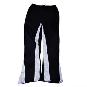 Pantalon de survêtement en coton pour homme, taille élastique, cordon de serrage, poches latérales, coupe droite, style vintage, pour l'automne, couleurs noir et rose - Product Image 2