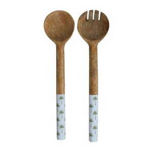 Espátula de madera con mango largo, volteador plano para freír, cucharas de madera hechas a mano, cucharas para postres y arroz, diseño moderno y ecológico - Product Image 1