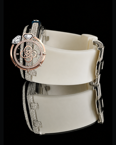 Montre de luxe à cadran rond en moissanite pour homme, bracelet entièrement serti de diamants - Product Image 3