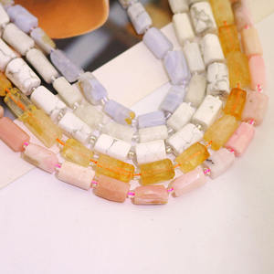 Vente en gros de pierres précieuses en quartz naturel authentique, à facettes, en forme de baril, de tube, de colonne ou de cylindre, pour la fabrication de bijoux - Product Image 1
