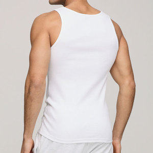 Wholesale 350 Gsm Heavyweight Summer Streetwear Regular Fit Knitted Casual Style <b>Singlet</b> Breathable Plain Customizable OEM - Product Image 2