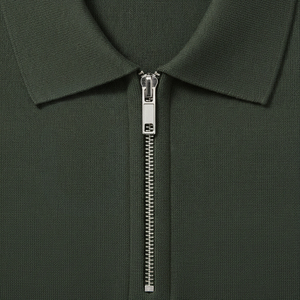 Polo de Punto de Manga Corta para Hombre, Color Verde Oscuro, Estilo Casual, Corte Regular - Product Image 6