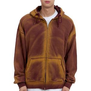 Streetwear Y2K Mode Homme Vintage Lavé à l'eau avec fermeture éclair Sweat-shirts pour homme, 100% coton Vêtements élégants pour homme Vestes sur mesure - Product Image 5