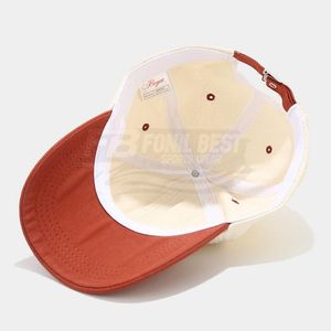 Casquette de baseball unisexe en sergé doux bicolore, style streetwear hip-hop, broderie personnalisée, visière incurvée, fermeture snapback - Product Image 4