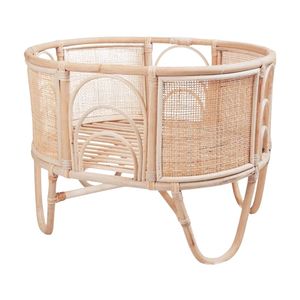 High Quality Nursery Room French Rattan Crib Wholesale Factory Price Hot Sale Cheap Luxury Sleeping <b>Bed</b> - Product Image 2