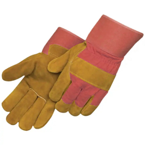 Guantes de Seguridad de Cuero, Textura de Grano Completo, Resistentes a la Abrasión, Antideslizantes, Guantes de Trabajo de Uso General, Puño Recto - Product Image 4