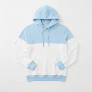 Sudadera con Capucha de Forro Polar para Hombre, Diseño de Bloques de Color Personalizados, 320 GSM, Dos Tonos, Estilo Urbano - Product Image 1
