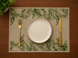 Floral Leaf Table <b>Runner</b> Linen Look Dining Table Mat Wedding <b>Kitchen</b> Party Decoration - Product Image 3