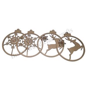 Minifiguritas de árbol de Navidad MDF personalizadas, Juego de 2 adornos hechos a mano, decoración festiva para vendedores en línea, venta al por mayor - Product Image 6