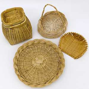 Ensemble de paniers en bambou tressé vintage du Vietnam, décoration d'intérieur d'inspiration asiatique, panier de rangement fait main, fournisseur et fabricant - Product Image 3