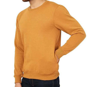 Sweat-shirts en molleton de coton de haute qualité, couleur unie, décontractés, col rond, manches longues, pour hommes - Product Image 3