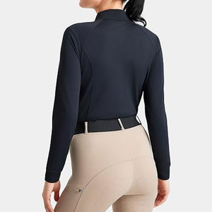 <b>Womens</b> Sports Equestrian <b>Long</b> <b>Sleeve</b> Slim Fit <b>Polo</b> <b>Shirts</b> Horse Riding UPF 50+ Sun Protection Quick Dry Moisture-Wicking - Product Image 5