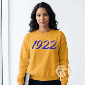 Sudadera de Felpa de Algodón con Cuello Redondo Blanca para Mujer, Marca Sigma Gamma Rho, Manga Larga, Bordada, Otoño Invierno, Sudaderas con Capucha de Alta Calidad - Product Image 2