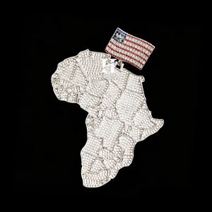 Luxury <b>Iced</b> <b>Out</b> Africa Map Shape Pendant VVS Diamond Hip Hop Outlines Map Charm For Rope <b>Chain</b> Custom Hip-Hop Jewelry Men Gift - Product Image 1