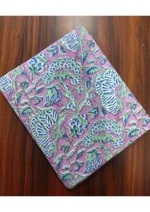 Tissu en coton pur de poids moyen, imprimé à la main, écologique, séchage rapide, doux, pour vêtements féminins, motif floral, fabriqué en Inde - Product Image 2