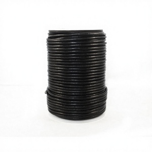 Cuerda de Cuero Negra de Alto Rendimiento de 3 mm, Venta al por Mayor de Fábrica, Cordones de Cuero Redondos, Tamaño de 0.5 a 8 mm - Product Image 1