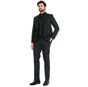 Costume homme marron en polyester à simple boutonnage avec gilet, tenue de soirée formelle pour adultes - Product Image 5