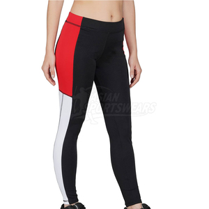 Leggings de Yoga de Cintura Alta con Bloques de Color, Largos, de Spandex y Poliéster, Elásticos en Cuatro Direcciones, con Franja Lateral - Product Image 2