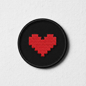 En gros, patchs brodés thermocollants personnalisés, motifs 'Game Over' et crânes, style rétro 8 bits, badges ronds pour vestes et articles de gaming - Product Image 2