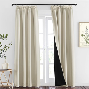 Cortinas Opacas Modernas de Lino Natural (30%) y Poliéster (70%) con Ojales, Gruesas, para Todas las Estaciones, 2 Paneles, para Ventanas del Hogar y Sala de Estar - Product Image 5