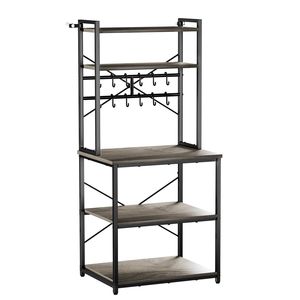 Scaffale da Cucina da 23,6 Pollici con Barra di Supporto a X e 12 Ganci a S, Supporto di Stoccaggio a Doppio Livello per Cucina - Product Image 1