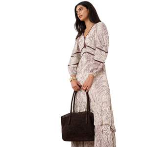 Vestido Maxi Floral Elegante para Mujer, Manga Corta, Estilo Casual - Product Image 3