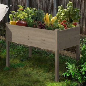 Eco-Friendly Cedar Wood Elevated <b>Planter</b> Box with Legs Sturdy Outdoor Raised Garden Bed Kit for Vegetables Herbs and Flowers - Product Image 6