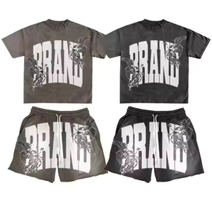 Custom <b>Men's</b> T-Shirts Shorts Sets Sublimation Print <b>Animal</b> Print Winter Suit Breathable Quick Dry Eco-Friendly Oversized - Product Image 1