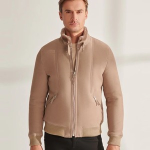 Men's Vintage Leather Aviator <b>Jacket</b> Warm <b>Pilot</b> Bomber Coat Premium Custom Design Sample Service Available Worldwide - Product Image 3