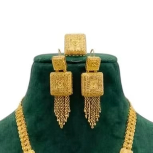 Ensemble de bijoux pour femmes, fait main, 4 pièces, plaqué or 24 carats, idéal pour fiançailles, anniversaire, fête, mariage, brillant, élégant, moderne - Product Image 2