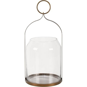 Brass Wire <b>Lantern</b> With Clear Glass <b>Hurricane</b> Candle Holder For Home Decoration <b>Hurricane</b> Candle Holder On Sale - Product Image 4