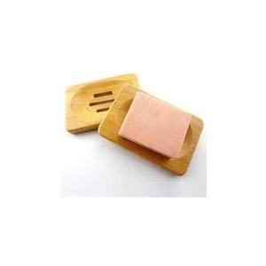 Porte-savon rectangulaire en bois naturel, auto-drainant, antidérapant, accessoire de comptoir de salle de bain - Product Image 1